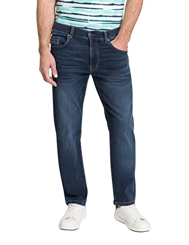 Pioneer Herren Hose 5 Pocket Stretch Denim Jeans, Blue/Black Used Mustache, 30W / 34L von Pioneer