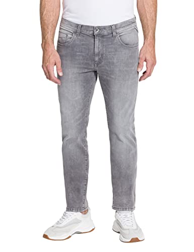 Pioneer Herren Hose 5 Pocket Stretch Denim Jeans, Light Grey Used Buffies, 32W / 34L von Pioneer