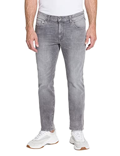 Pioneer Herren Hose 5 Pocket Stretch Denim Jeans, Light Grey Used Buffies, 33W / 30L von Pioneer