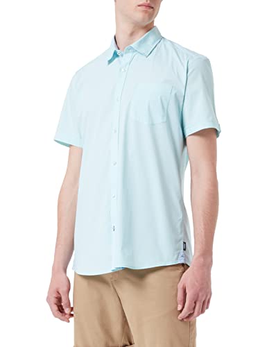 Pioneer Herren Kurzarm Megaflex Hemd, Angel Blue Muster, S von Pioneer