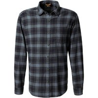 Pioneer Herren Langarm Hemd sea blue checked 3XL von Pioneer