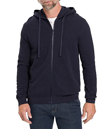 Pioneer Herren Strick Weste Jacke Strickjacke, Black iris gestreift, S von Pioneer