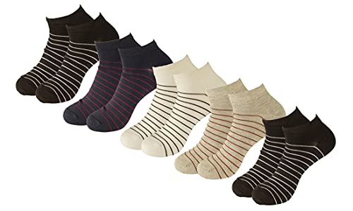 Piotrstrade 5 Paar Unisex Sneaker Socken ohne Naht aus Baumwolle Damen Herren Sneakersocken 35-38 39-42 und 43-46 Weiß Schwarz (43-46) von Piotrstrade