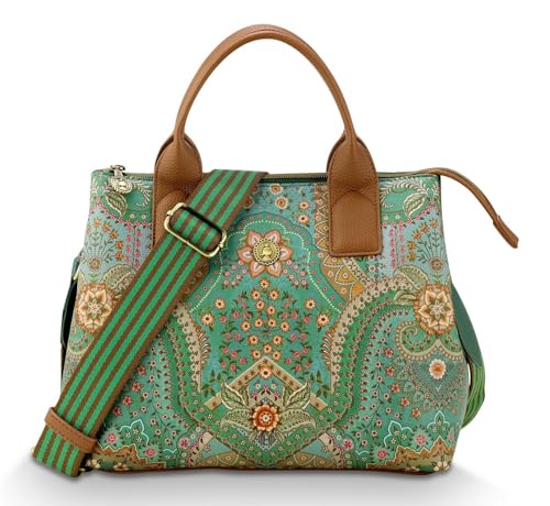 Pip Studio Fia Handbag Medium Jabali Green 26.5x14x22cm von Pip Studio