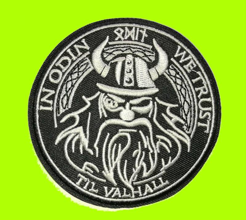Odin We Trust Vikings Valhalla Bestickter Aufnäher Zum Aufbügeln von PiparsStore