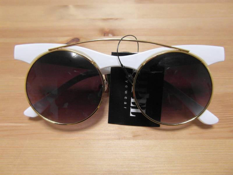 Pipel Retrosonnenbrille Top-modische Nerd Brille Retro Classic mit einem lässigen Look (1-St., Brillenrahmen in Farbe Gold, Gläser Blau getönt) Ein absolutes Kultobjekt mit jeder Menge Stylepotential von Pipel