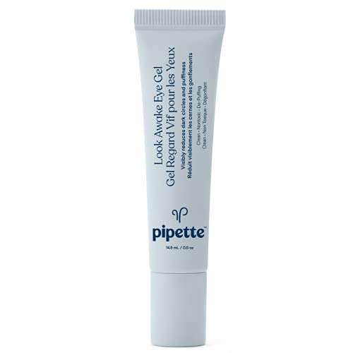 Pipette Look Awake Eye Gel - Eye Roller for Puffiness, Wrinkles, Dark Circles under Eye Treatment for Women, Unique Peptide Formula with Moisturizing Squalane, Hypoallergenic, 0.5 fl oz von Pipette