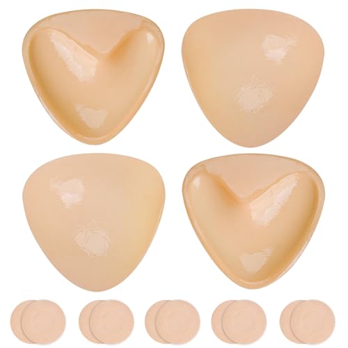 2 Paar Klebe BH Push up Pads,Pushpads Doppelseitig Klebende Nippelpads, Wiederverwendbar & Waschbar Nipple Cover, Unsichtbarer BH für Damen von Pipihome