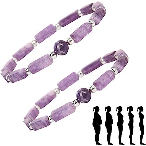 Pipihome Amethyst Magnetfeldtherapie Armband - Kristall Edelstein für Abnehmen, Gesundheit, Gewichtsverlust und Angstbekämpfung von Pipihome