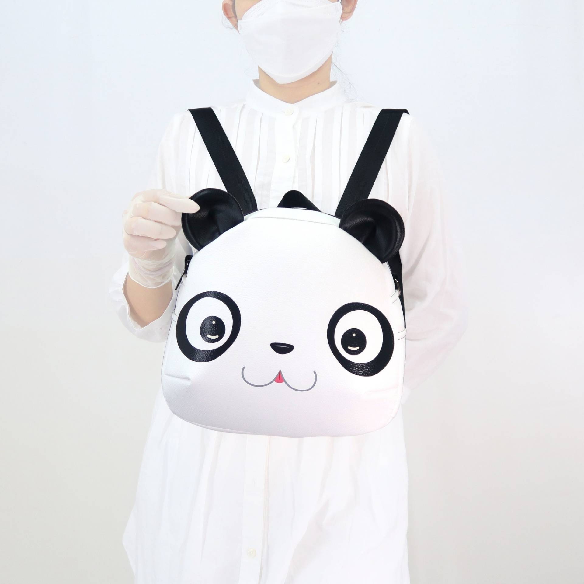 Panda Rucksack, Umhängetasche, Handbemalte Tasche, Handgefertigter Rucksack Für Tierliebhaber Panda Rucksack, Umhängetasche, Handbemalte Tasche, Handgefertigter Rucksack Für Tierliebhaber von Pipobypimprapa