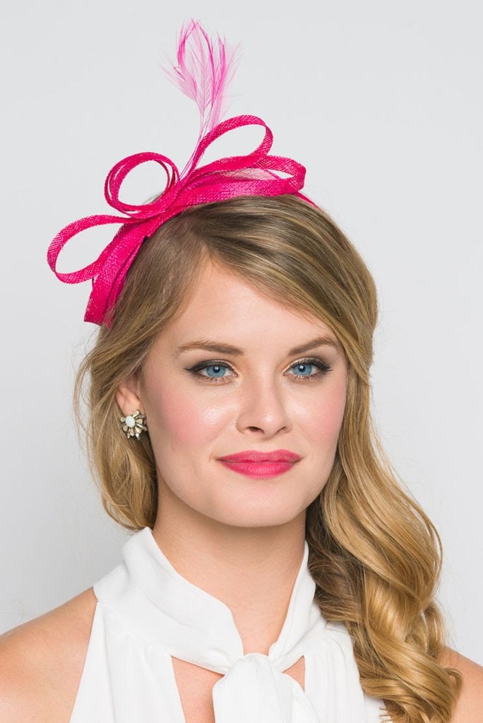 Mini Fuchsia Fascinator - Flitter-By Mesh Stirnband von PippaAndPearl