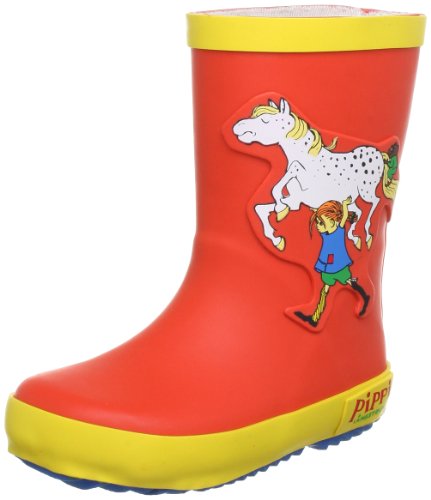 Pippi Langstrumpf Mädchen Långstrump Gummistiefel, Rot (Red) von Pippi Langstrumpf
