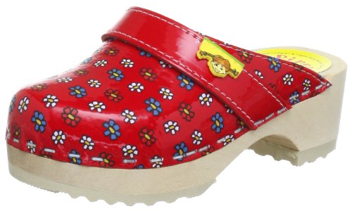 Pippi Langstrumpf Mädchen Rullgardina Clogs, Rot (Red) von Pippi made with love