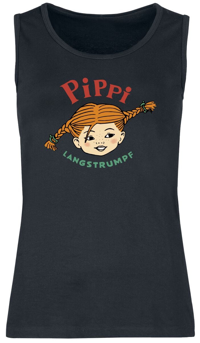 Pippi Langstrumpf Tank-Top - XL bis XXL - für Damen - Größe XXL - schwarz  - EMP exklusives Merchandise! von Pippi Langstrumpf