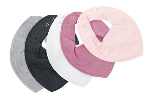Pippi Babywear Halstücher 5er Pack Bibs Dreieckstücher Lätzchen (Mauve Orchid) von Pippi made with love