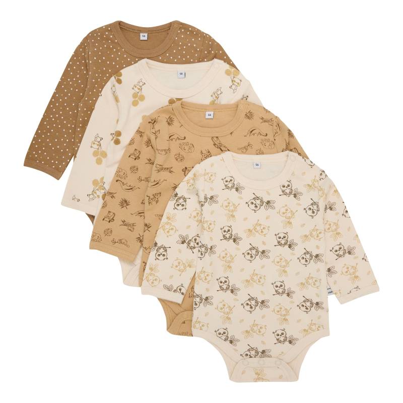 Pippi 4er-Pack Bodys langarm Tiere Punkte von Pippi