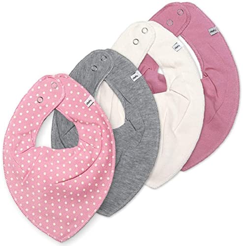 Pippi 4er Set Baby Halstücher Mix (Rose Dots) von Pippi