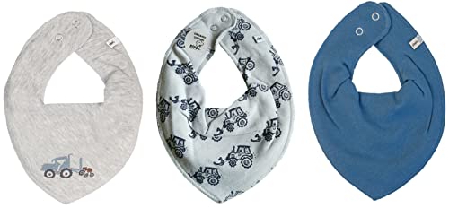 Pippi Baby Halstücher ♡ 3er Pack Dreieckstücher ♡ (Blue Tractors) von Pippi made with love