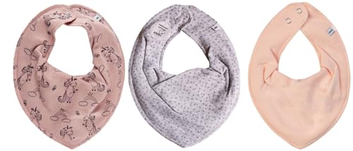 Pippi Baby Halstücher ♡ 3er Pack Dreieckstücher ♡ (Dusty Rose Unicorn) von Pippi made with love