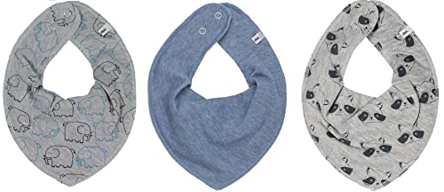 Pippi Baby Halstücher ♡ 3er Pack Dreieckstücher ♡ (Elefant + Waschbär) von Pippi made with love
