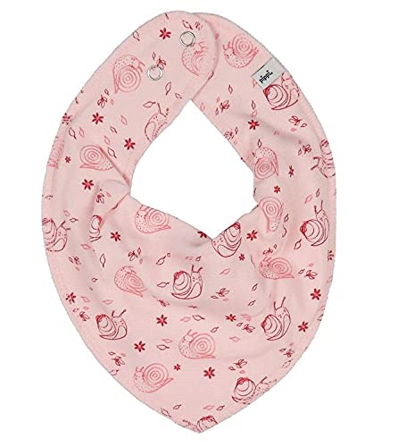 Pippi Babywear Halstuch Dreieckstuch Zahnungslätzchen mit Motiv (Schnecke rosa) von Pippi