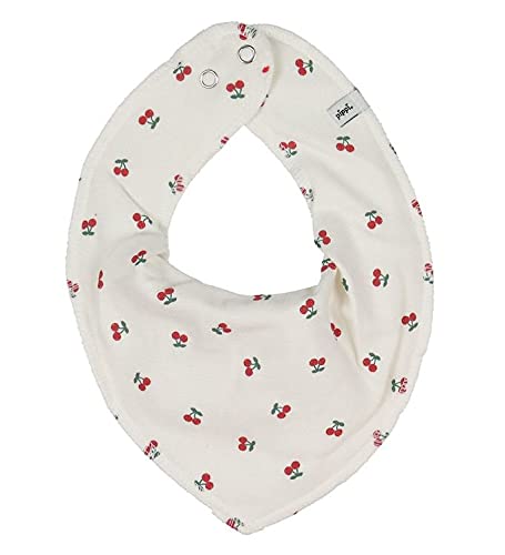 Pippi Babywear Halstuch Dreieckstuch Zahnungslätzchen mit Motiv (weiß Kirschen rot) von Pippi