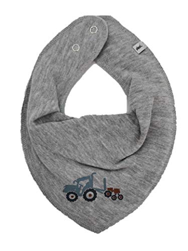 Pippi Halstuch Baby Halstuch Lätzchen Dreieckstuch 1 Stück (Traktor auf hellgrau) von Pippi made with love