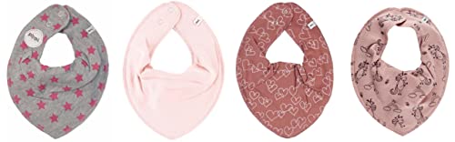 Pippi Halstuch 4er Set Baby Halstücher Dreieckstücher für Mädchen + Jungen (A Unicorn Rose) von Pippi