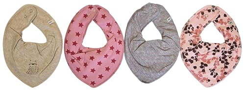 Pippi Halstuch 4er Set Baby Halstücher Dreieckstücher für Mädchen + Jungen (Alles Pink) von Pippi