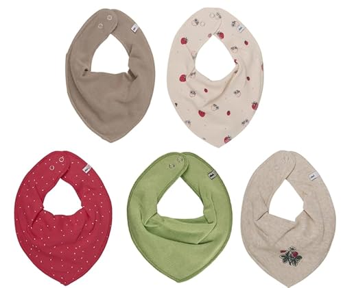 Pippi Halstuch 5er Pack Baby Dreieckstücher Halstücher SPARPACK (All red Fruit) von Pippi made with love