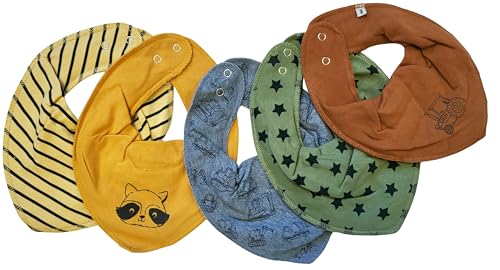 Pippi Halstuch 5er Pack Baby Dreieckstücher Halstücher SPARPACK (Boys Hase) von Pippi made with love