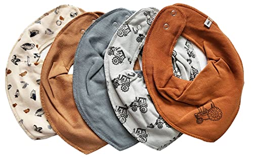 Pippi Halstuch 5er Pack Baby Halstücher SPARPACK Dreieckstücher (*Trecker Mix) von Pippi made with love