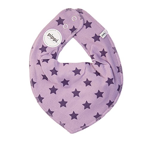 Pippi Halstuch Mädchen Baby Dreieckstuch - Farbe wählbar (flieder Star Lila) von Pippi