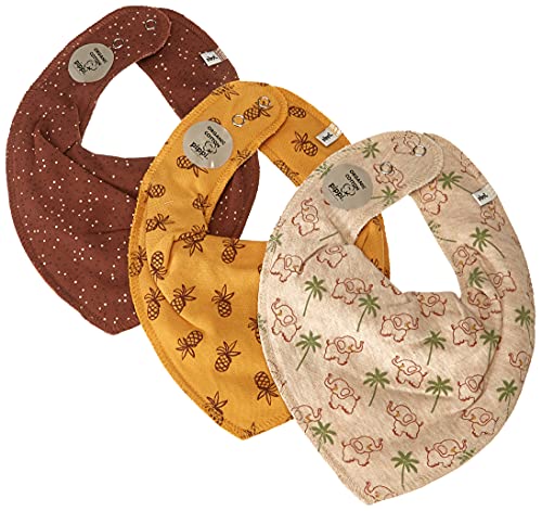 Pippi Unisex Baby Bandana Bib (3er Pack) Dreieck L tzchen, Tortoise Shell, Einheitsgröße EU von Pippi