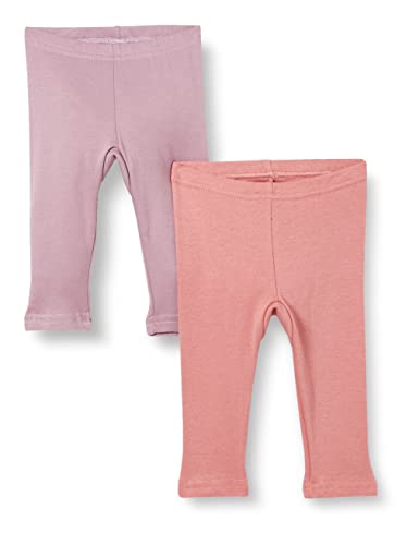 PIPPI Unisex Baby w.AOP (2-Pack) Leggings, Dusty Rose, 86 von Pippi