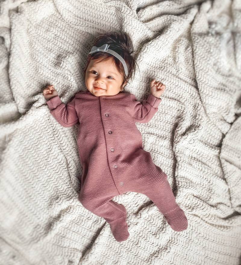 Bio Waffel Schläfer, Coming Home Outfit, Baby Mädchen Strampler, Kleidung, Langarm Footie Sleep von PippinHillDesigns