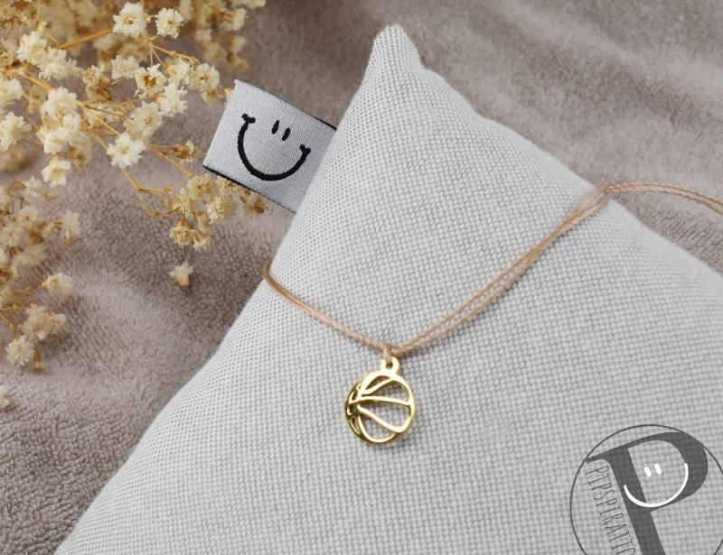 Armband Basketball Freundschaftsarmband Personalisierbar Geschenk Schmuck Perlenarmband Glücksbringer Sport Gold Silber von Pipspiration