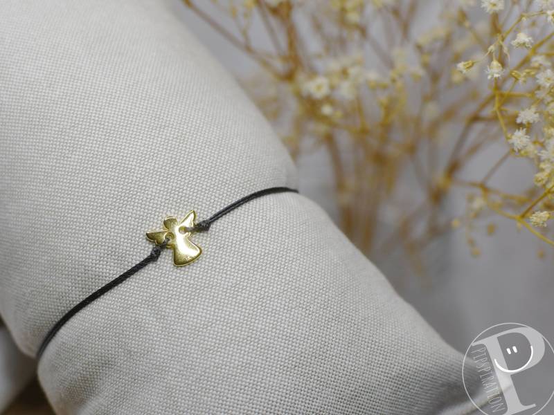 Armband Schutzengel Freundschaftsarmband Personalisierbar Geschenk Schmuck Perlenarmband Gold Engel Glücksbringer Taufe Geburt Konfirmation von Pipspiration