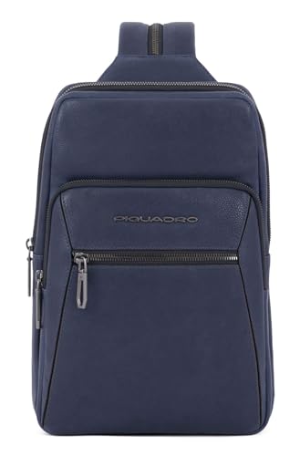 PIQUADRO, Convertible to backpack mono sling bag with RFID blue, blau von Piquadro