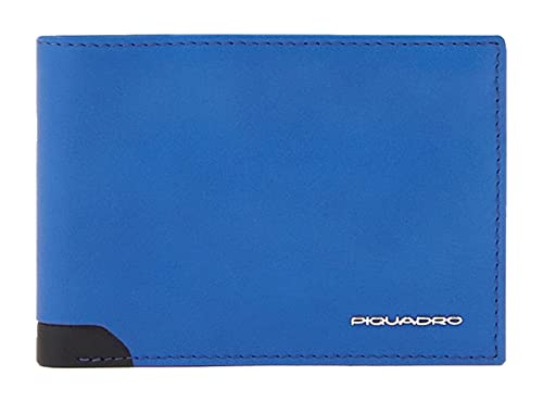 PIQUADRO Alvar Herren Leder Geldbörse mit Münzfach, blau, Taglia Unica, Zeitgenössisch von Piquadro