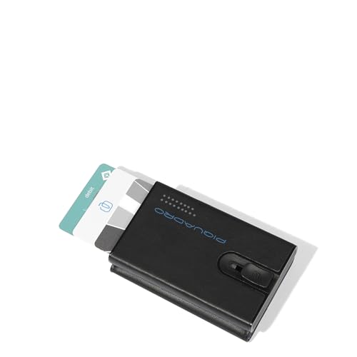 PIQUADRO Compact Geldbörse für Münzen mit Sliding System PP5585UB00R Farbe Schwarz/Grau NGR, Schwarz , T.U., Klassisch von Piquadro