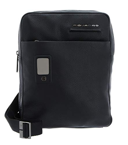 PIQUADRO Herren Akron Handtasche aus Leder, Schwarz von Piquadro