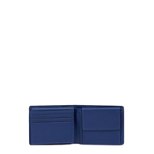 PIQUADRO Herrengeldbörse für Dokumente, TESS_ VEGANA LEDER BLAU - BLAU One Size, Blau - Blau, Einheitsgröße von Piquadro