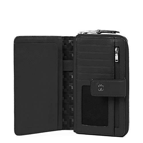 PIQUADRO Kontinuierliche Geldbörse, 3 x 10 x 17,5 cm (B x H x L)., Schwarz (Schwarz) - PD1354MUR von Piquadro