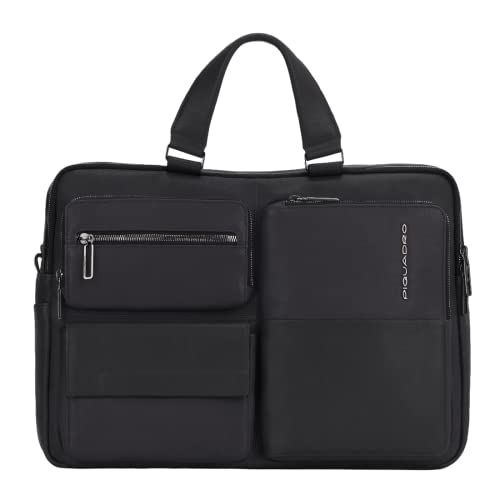 PIQUADRO Male/Female/Unisex Ca5882W116 Ronnie Laptop-Ordner (15,6 Zoll), Zwei Fächer, Schwarz von Piquadro