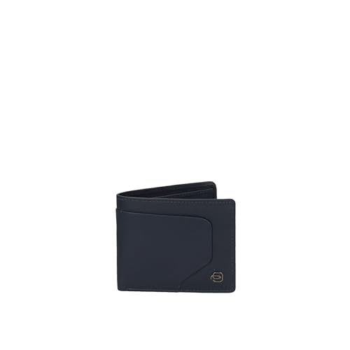 PIQUADRO Modus Special Aktentasche mit 2 schmalen und erweiterbaren Griffen aus Leder, blau, Taglia Unica, Herren-Geldbörse mit abnehmbarem Ausweisfach und RFID-Schutz (blau) von Piquadro