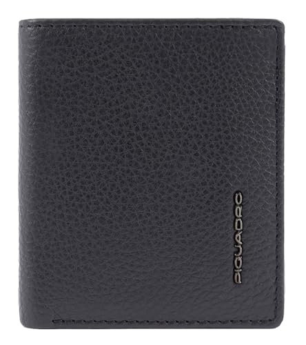 Piquadro Black Square Vertical Men´s Wallet with Coin Pocket RFID Black von Piquadro