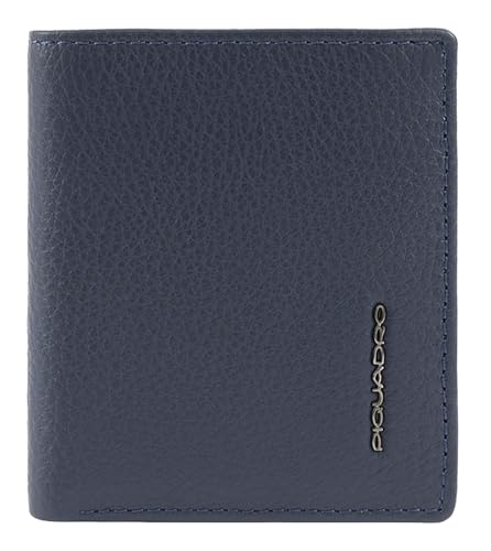 Piquadro Black Square Vertical Men´s Wallet with Coin Pocket RFID Blue von Piquadro