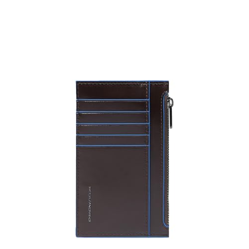Piquadro Blue Square Credit Card Holder Mahogany von Piquadro