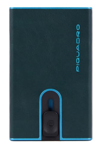 Piquadro Blue Square - Kreditkartenetui 11cc 10 cm RFID Green Grey von Piquadro